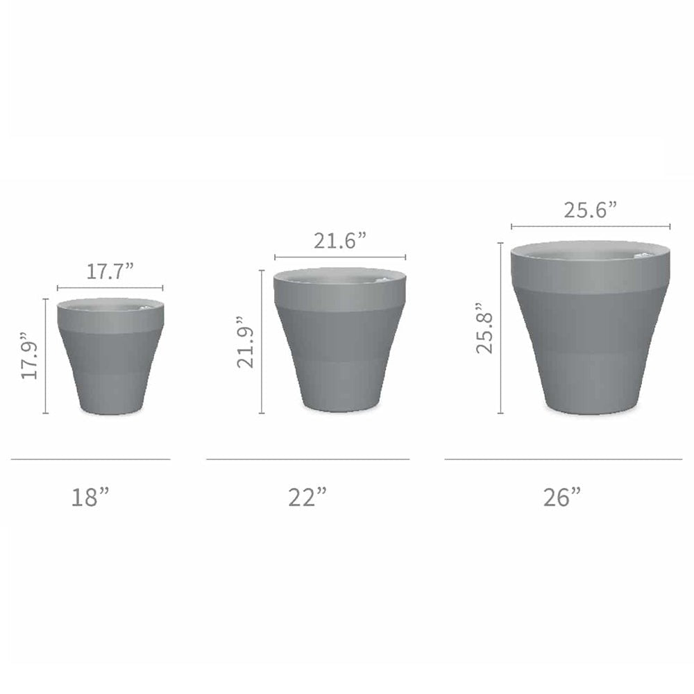 Crescent Garden Self-Watering Rim Planter