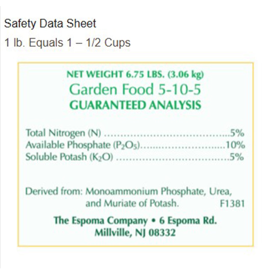Espoma Garden Food 5-10-5