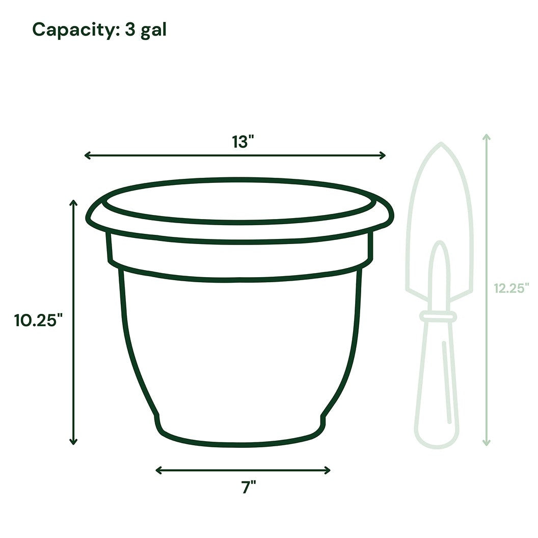 Bloem Ariana Self-Watering Planter in Charcoal